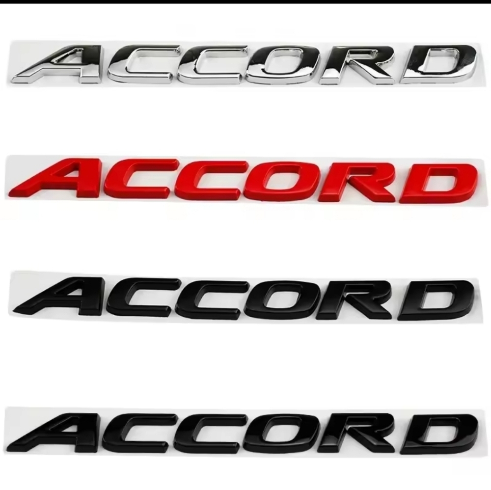 Accord Emblem Badge 7.008" Adhesive Back Choose Color